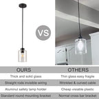 Black Pendant Lights Kitchen Island - Seeded Glass Pendant Light Fixture Multiple Stems Rods (3 Pack with Rod seeded Glass) - color: 3 pack with rod seeded glass