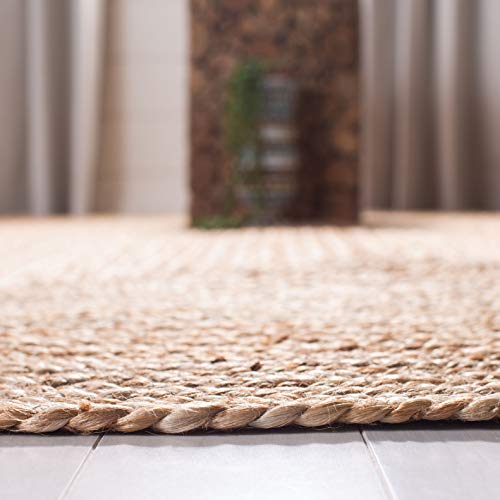 SAFAVIEH Area Rug 2x3 - Cape Cod Collection - Natural Brown, Handmade Braided Flat Weave Jute (CAP252A) - size: 2' x 3' (Rectangular)