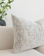 Textured Chenille Lumbar Pillow Covers 12x20 Inch Set of 2 Soft Neutral Woven Accent Boho Farmhouse Rectangle Decorative Cushion Cases for Modern Home Decor Couch Sofa Chair Living Room - size: 20" x 12" (Pack of 2)