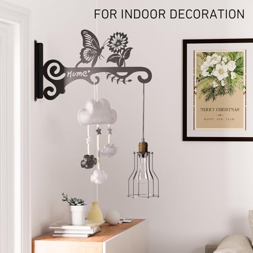 Metal Plant Hooks (2-Pack) - Decorative Wall Hangers with Butterfly Design for Indoor & Outdoor Use - Hanging Brackets for Plants, Flower Baskets, Bird Feeders, Lanterns - Patio, Garden, Home Decor - style: 2 Pcak Butterfly