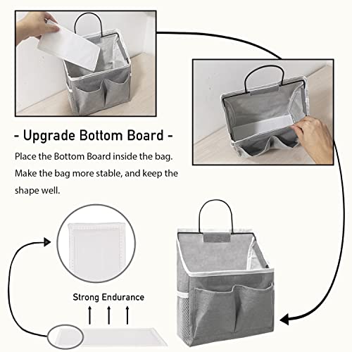 Kanrichu 2pcs Wall Hanging Baskets for Organizing, Wall Hanging Storage Bag as Over the Door Organizer, Wall File Organizer, Rv Storage and Organization. For Bedroom, Office, Camper (Pink-Upgraded) - color: Pink-2pcs