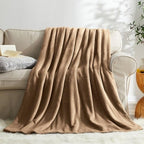 KMUSET Brown Throw Blanket Twin Size - Warm Cozy Soft Lightweight Blankets All Seasons Suitable 60 x 80 inches - color: Brown, size: Twin(60"x80")