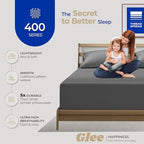 THREAD SPREAD 100% Cotton Pillow Cases Queen Size Set of 2 - Luxury 400 Thread Count Queen Pillow Cases (Dark Grey), Soft Cooling Breathable Hotel Cotton Pillowcases, Fits Standard Pillows - color: Dark Grey, size: Queen - Pack of 2