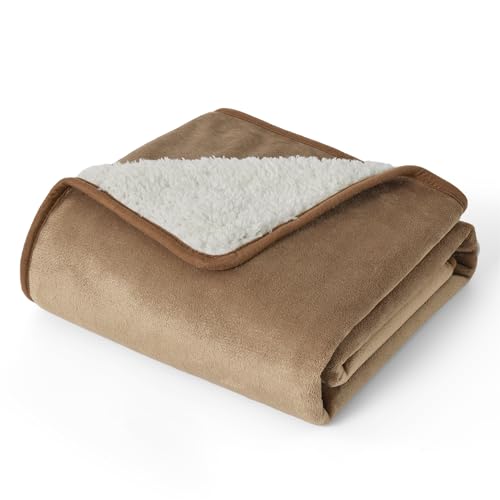 Bedsure Waterproof Dog Blankets for Small Dogs - Small Cat Blanket Washable for Couch Protection, Sherpa Fleece Puppy Blanket, Soft Plush Reversible Throw Furniture Protector, 25"X35", Camel - color: Camel, size: S(25x35")