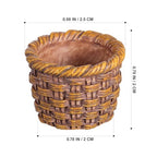 TOYANDONA 6Pcs Miniature Resin Rattan Baskets for Dollhouse Decoration Storage Holders Realistic Simulation Baskets Mini House Accessories