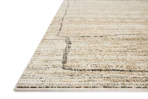 Loloi Jeremiah Brent Bleecker Collection BLE-05 Natural/Charcoal 2'-7" x 10'-0" Runner Rug - color: Natural / Charcoal, size: 2'7" x 10' (Rectangular)