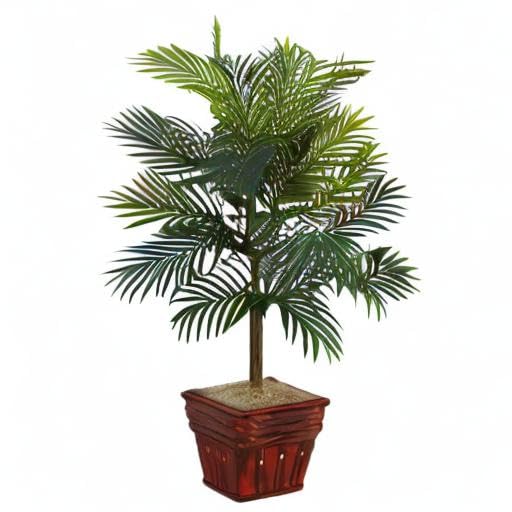 Nearly Natural Areca Palm with Wicker Basket Silk Plant