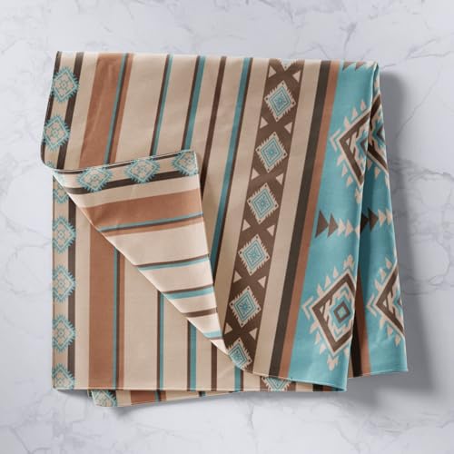jejeloiu Bohemian Tapestry Aztec Wall Art Boho Wall Hanging Blanket for Living Room Bedroom Tribal Home Decor XLarge 70"x92" - color: Brown Blue, size: X-Large