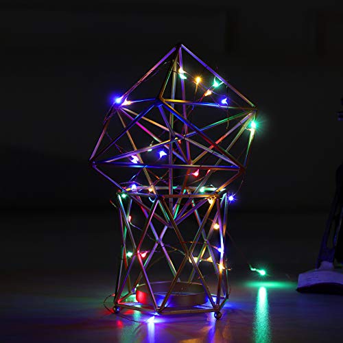Ariceleo Led Fairy Lights Battery Operated, 4 Packs Mini Battery Powered Copper Wire Starry Fairy Lights for Bedroom, Christmas, Parties, Wedding, Centerpiece, Decoration (5m/16ft Multi-Colored) - color: Multicolor, size: 4 Pack
