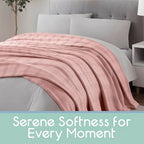 Vellux 100% Cotton Blanket, King, 108x90, Pink Clay | Soft, Breathable Knit, Lightweight, All Season, Machine Washable, Oeko-Tex Certified, Hotel Quality - color: Pink, size: King