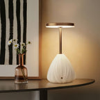 RONDURE 10.6" Ceramic Cordless Table Lamp, Portable Rechargeable Table lamp, Touch Dimmable Warm Ambient Lighting for Living Room, Bedroom, Dining Room, Fast Charging & Long Lasting - style: Lumina