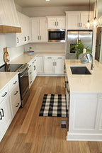 Buffalo Plaid Rug 28" x 43" - Indoor/Outdoor Black and White Checkered Rug - Area Rugs for Layered Door Mats Washable Carpet for Porch/Kitchen/Farmhouse - Washable Thick Plaid Hand-Woven Fabric