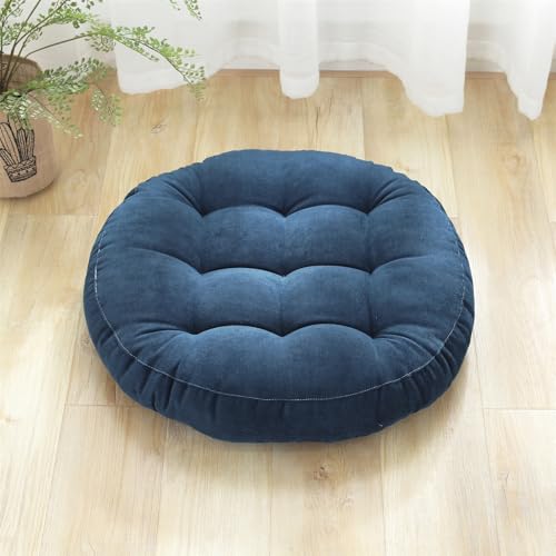 SK Studio Meditation Floor Pillow, Large Floor Cushions, Round Floor Cushion Seating for Adults Kids, Classroom Furniture Floor Pillow for Yoga Living Room, Navy Blue, 17" W x 17" L (Pack of 1) - color: Navy Blue, size: 17"W x 17"L (Pack of 1)