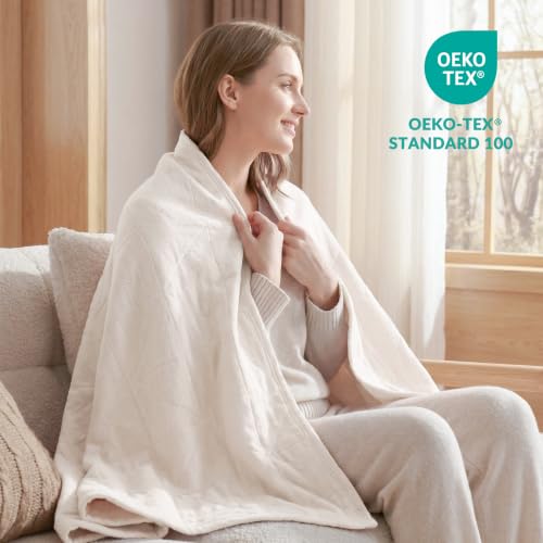 Exclusivo Mezcla 100% Cotton Muslin Blanket for Bed, Twin Size 4-Layer Moisture-Wicking and Breathable Ultra Soft Gauze Blanket for Spring Summer, 60"x80", Beige - color: Beige, size: Twin (60"x80")