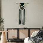 HVEST Macrame Wall Hanging - Handmade Boho Tapestry Wall Art Decor, Bohemian Woven Tapestry Home Decor for Bedroom, Living Room, Nursery, Apartment Aesthetic Wall Decoration