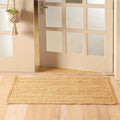 Handwoven 2.3x4ft Rectangle Jute Area Rug Natural Rug Solid Farmhouse Rug for Bedroom Living Room Dining Room Office and Kitchens - size: 2'4" x 4' (Rectangular)