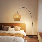 Boho Rattan Lamp Shades for Pendant Light Chandelier Floor Lamps Replacement,Rustic 3-Tier Drum Lamp Shade with Hand-Woven Rattan for Living Room Kitchen Dining Room Office Hotel. - size: style A