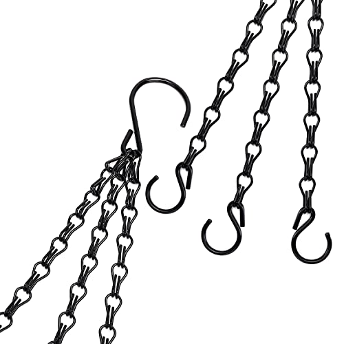 Heybe 16 Inch Hanging Basket Chain with Hooks for Pot Planters, Bird Feeders, Lanterns and More - size: 16 inches, style: 3 point