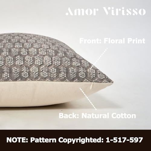 Amor Virisso Floral Pillow Covers 18x18 Couch Pillows for Living Room Farmhouse Neutral Pillow Covers Decorative Throw Pillow Covers Accent Sofa Pillows 1PC,Light Taupe - color: Light Taupe, size: 18" x 18" (Pack of 1)