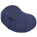 Retrospec Sedona Zafu Meditation Cushion with Buckwheat Hull Fill - Adjustable Yoga & Pilates Equipment Support - 17in Crescent Cotton Cover - color: Midnight, size: 1 Count (Pack of 1)