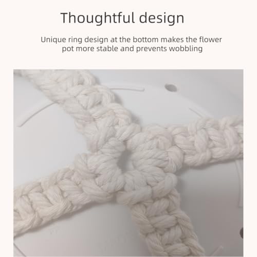 Macrame Plant Hanger for 4-12 Inch Pot Indoor Crochet Hanging Plant Holder Outdoor Boho Home Decor Basket wall Window Rope White Large Long (Ivory) - color: Ivory