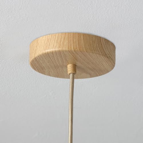 Orbita - Modern 3-Light Wood Linear Pendant Fixture, Frosted Glass Globe Shades, Integrated LED, Warm White, Adjustable Hanging Ceiling Light for Dining, Kitchen, Living Space - color: Orbita - 3 Light