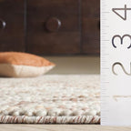 SAFAVIEH Natura Collection Runner Rug - 2'3" x 8', Dark Brown & Beige, Handmade Wool Blend, Textured Design, Ideal for Hallway, Bedroom, Foyer (NAT620E) - color: Dark Brown/Beige, size: 2'3" x 8' (Runner)