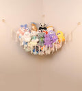 Stuffed Animal Storage Hammock or Net, Large Toy Hammock Net, Macrame Handmade Corner Hanging Plushie Net, Cute Boho Toy Organizer for Nursery, Playroom, Bedroom and Kids Room Decoration - style: C