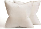 MIULEE Cream White Velvet Throw Pillow Covers 20x20 Soft Decorative Solid Square Cushion Cases Pack of 2 Modern Luxury Home Decor for Couch, Sofa, Bedroom