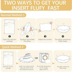 OKBA Throw Pillows Insert Set of 2, with 100% Cotton Cover, Bed and Couch - Indoor Hotel Decorative Pillows, 28x28 in White Pillows Inserts - size: 28x28 Inch (Pack of 2)