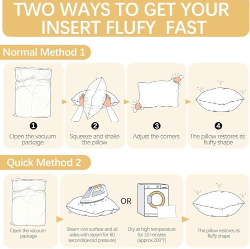 OKBA Throw Pillows Insert Set of 2, with 100% Cotton Cover, Bed and Couch - Indoor Hotel Decorative Pillows, 28x28 in White Pillows Inserts - size: 28x28 Inch (Pack of 2)