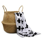 Large Woven Seagrass Belly Basket for Plant, Grocery, Picnic, 12" Diameter x 14" Height - size: XXL (12" D x 14" H)