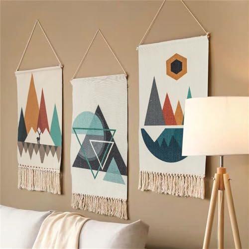 BMIDRUT Wall Hanging Macrame Woven Tapestry Bohemian Tapestries Art Tapestry for Home Apartment Dorm Room Backdrop 20x35 Inch - color: C9