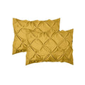 Elegant Comfort 2-Pack Sham Set Pinch Pleat Design,1500 Premium Hotel Quality Microfiber, Stylish Design-Easy Care,Wrinkle and Stain Resistant, 2-Piece Sham Set, Pleated Standard/Queen, Mustard Yellow - color: Mustard Yellow, size: 26" x 20" (Pack of 2)