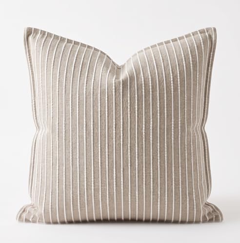 SanVia Cotton Throw Pillow Covers 20x20 – Handwoven Jacquard Texture, Fade-Resistant, No Pilling – Hidden Zipper, Decorative Cushion Cover for Sofa, Couch, Bed – Insert Not Included (Modern, Brown) - color: Warm Brown, size: 20" x 20"