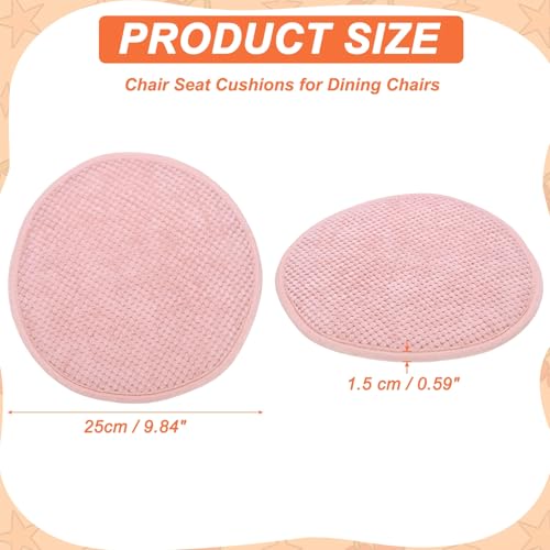 uxcell Round Stool Cushion, 10 x 10 Inch Round Seat Pads with Elastic Straps, Anti-Slip Soft Round Pad Chair Seat Cushions for Dining Chairs Kitchen Bar High Stool, Light Pink - color: Light Pink, size: 10 x 10 Inch