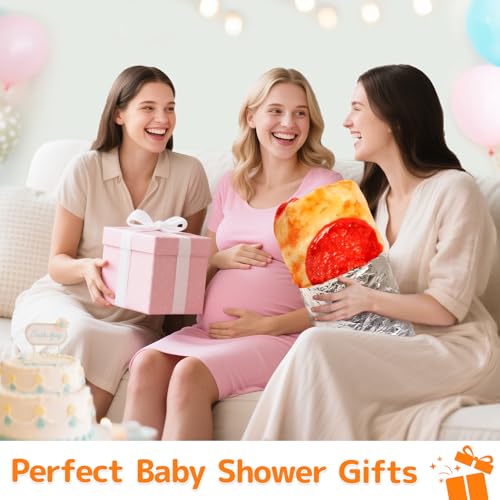 CASOFU Baby Pizzas Swaddle Blanket, Funny Blankets Gag Gifts for Baby Shower Boy Girl Toddler Newborn, 285 GSM Soft Flannel Food Novelty Blanket White Elephant Gifts for Toddler (Flaming, 36 inches) - color: Flaming, size: 36 inches
