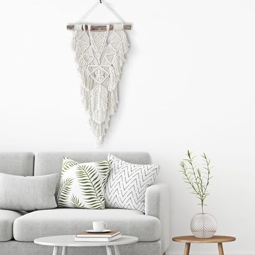 Macrame Cotton Cord 6mm x 109yds, ZUEXT Natural Handmade Beige White Braided Cords 4 Strands Knitted Rope String for Craft Wall Hanging Weaving Tapestry Dream Catchers Hanger DIY Gift (100m) - color: Beige White, style: 6mm x 100m