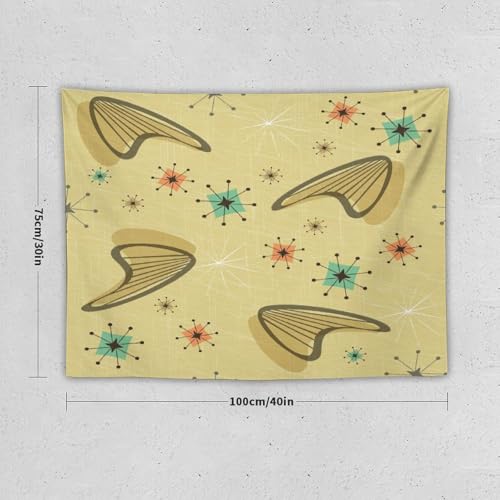 Bohemian Mid Century Tapestry, Retro Abstract Atomic Geometric Art Printed Tapestries Home Decor for Living Room Bedroom Decoration 40in Wx30in H (102×76cm) - color: Bohemian Tapestry-12, size: 40in"Wx30in"H (102×76cm)