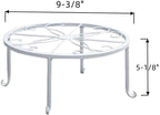 1 Pack Metal potted plant stand, rust-proof iron flower pot stand, heavy duty pot stand for indoor patio(White)