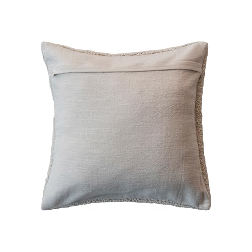 Creative Co-Op Square Cotton Tufted Pillow FALALALALALALALALA, Multicolor