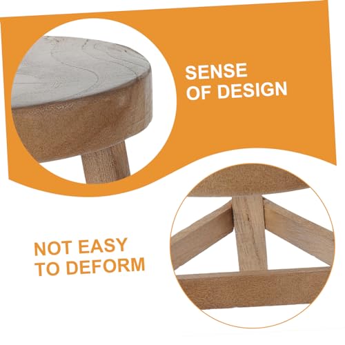 Happyyami Boho Plant Stand Wooden Succulent Stool Indoor Garden Accessory Multi-use Planter Stand