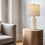 G-SAFAVA 20.25'' Ceramic Table Lamps Set of 2 Small Farmhouse Bedside lamp Creamy White Modern Nightstand End Table Lamps for Living Room Bedroom Study Office - color: Lime White