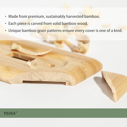 Decorative Light Switch Covers Bamboo Wood Switch Plate Covers Single Toggle Stylish Wood Switch Plate Covers - color: Bamboo, size: Single Toggle