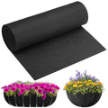 Adnee 118 x 14 Inch Non Woven Flower Pot Liner Roll-Black Felt Hanging Basket Liners Roll-Microgreens Growing Mat Roll for Garden Planter Window Hanging Flower Basket Indoor Outdoor