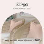 BEBE BASK Scalloped Pillow Cover - Set of 2-18 x 18 Inch - Scallop Pillow Covers – Peach Pink Scalloped Pillows - Scallop Pillows - 100% Cotton - Grandmillennial Style (Peach Pink/White) - color: Peach Pink/White