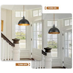 3 Light Plug in Pendant Lights Hammered Dome Hanging Lamp with Switch 22 Ft Long Hemp Rope Farmhouse Pndant Light Cord Lighting Fixture DIY Hanging Light - color: C 3 Lights