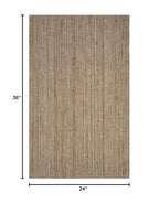 SAFAVIEH Area Rug 2x3 - Natural Fiber Collection - Natural & Grey, Handmade Jute, Farmhouse Style, Chunky Textured Thick Pile (NF447M) - color: Natural/Grey, size: 2' x 3' (Rectangular)