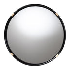 bali & pari Fenicia Natural Rattan Mirror, Black
