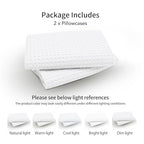 Zaizaihome Waffle Weave Pillowcases Queen Size 2 Pack, 100% Egyptian Cotton 600 Thread Count, Ultra Soft Pillow Shams with Envelope Closure, Breathable Skin-Friendly Pillow Case, White, 20x30 Inches - color: White, size: 30" x 20" (Pack of 2)